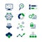 Data analytic icons set