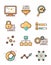 Data analytic vector icons set