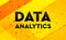 Data Analytics abstract digital banner yellow background