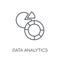 Data analytics circular linear icon. Modern outline Data analyti