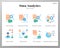 Data analytics icons flat pack