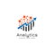 Data Analytics Logo. Big data analysis for business growth design template