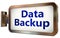 Data Backup on billboard background