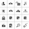 Data base analysis and development web icon