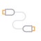 Data cable thin line color vector icon