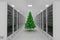 Data center with christmas tree
