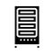 Data center server glyph icon vector illustration