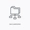 Data classification outline icon. Simple linear element illustration. Isolated line data classification icon on white background.