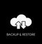 Data cloud icon. Backup and restore sign