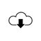 Data cloud icon. Backup and restore sign. Upload to and download from data cloud. Internet traffic image