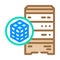 data clustering database color icon vector illustration