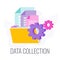 Data Collection Icon. Market research. Flat vector illustration.