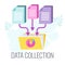 Data Collection Icon. Market research. Flat vector illustration.