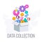 Data Collection Icon. Market research. Information about market.