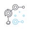 data complexity line icon, outline symbol, vector illustration, concept sign