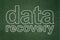 Data concept: Data Recovery on chalkboard background