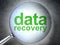 Data concept: Data Recovery with optical glass