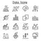 Data diagram, Graph, Infographic icon set in thin line style