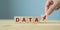 Data driven literacy concept. Business strategy,personalized and contextual marketing. Digital technology for analytic skill. hand