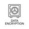 data encryption outline icon. Element of data protection icon with name for mobile concept and web apps. Thin line data encryption