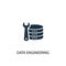 Data Engineering icon. Simple element