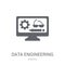 data engineering icon. Trendy data engineering logo concept on w