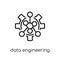 data engineering icon. Trendy modern flat linear vector data eng