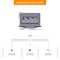 Data, financial, index, monitoring, stock Business Flow Chart Design with 3 Steps. Glyph Icon For Presentation Background Template