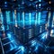 Data Fortress: Illuminated Encryption in a Futuristic Server Rack