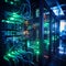 Data Fortress: Illuminated Encryption in a Futuristic Server Rack