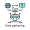 Data gathering color icon