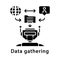 Data gathering glyph icon