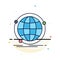 Data, global, internet, network, web Flat Color Icon Vector