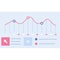 Data graph icon business chart vector dashboard