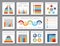 Data graphics. Analytics bar and budget graph, visualization charts and statistics histogram. Presentation infographic