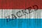 Data Hacked Luxembourg flag. Luxembourg flag with binary code.