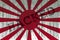 Data Hacked Rising Sun Japan flag. Japan flag with binary code.