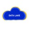 Data lake. Structured and unstructured data. Vector  concept illustration