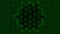 Data leak symbolic on destroyed green binary code background - internet security and data protection concept