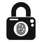 Data lock fingerprint icon simple vector. Online company