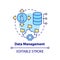 Data management concept icon