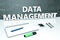 Data Management text concept