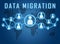 Data Migration text concept