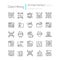 Data mining linear perfect pixel icons set