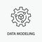 Data modeling vector icon for graphic and web design