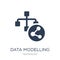 Data modelling icon. Trendy flat vector Data modelling icon on w