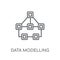 Data modelling linear icon. Modern outline Data modelling logo c