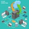 Data Network Cloud Computing Technology Isometric