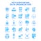 Data Organization Blue Tone Icon Pack - 25 Icon Sets