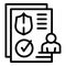 Data patent icon outline vector. Law copyright